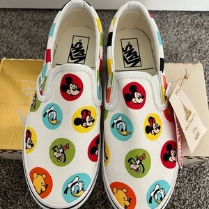 Vans Walt Disney World 50th Anniversary Slip On’s NIB